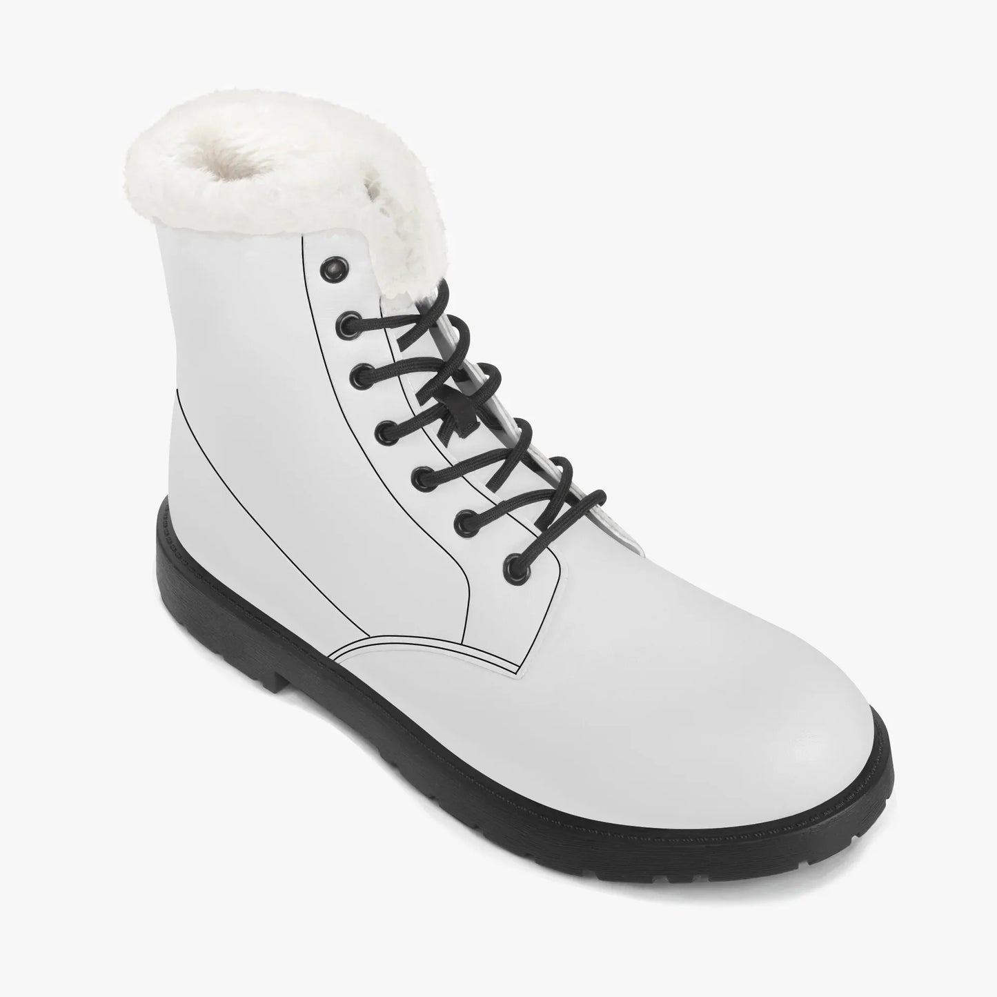 weisse-faux-fur-leder-boots-boots-jlr-design-7 - JLR Design