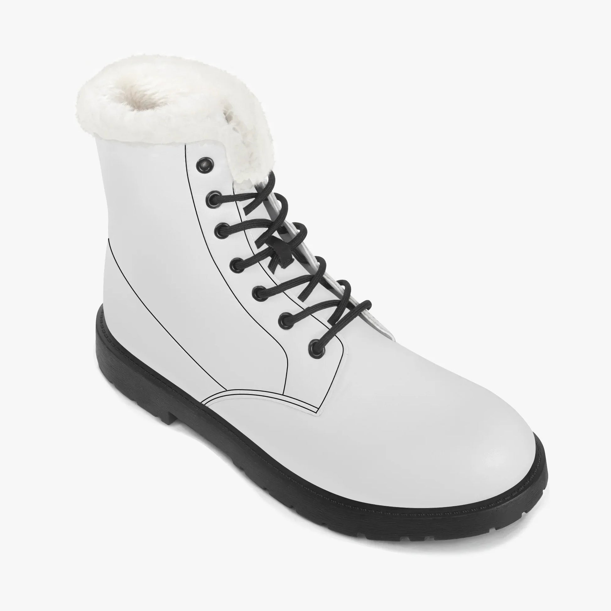weisse-faux-fur-leder-boots-boots-jlr-design-7 - JLR Design