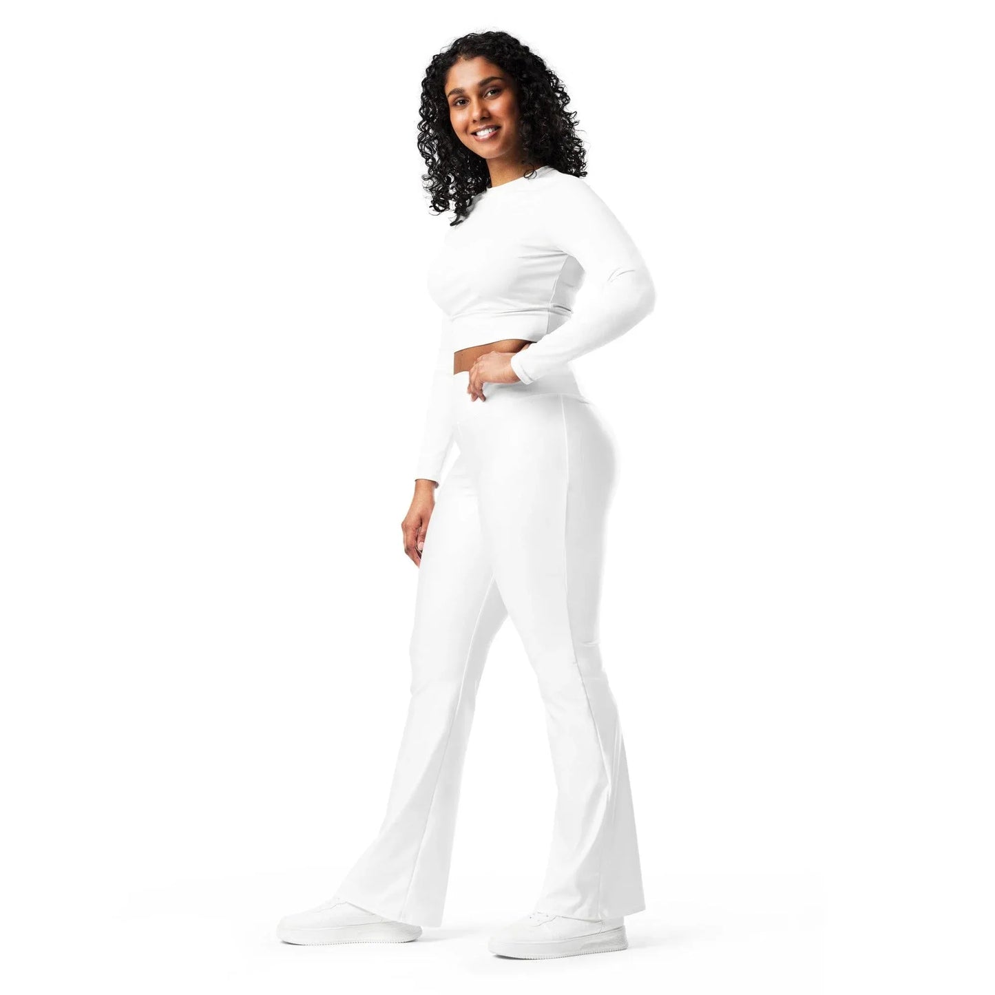 weisse-high-waist-flare-leggings-flare-leggings-jlr-design-1 - JLR Design