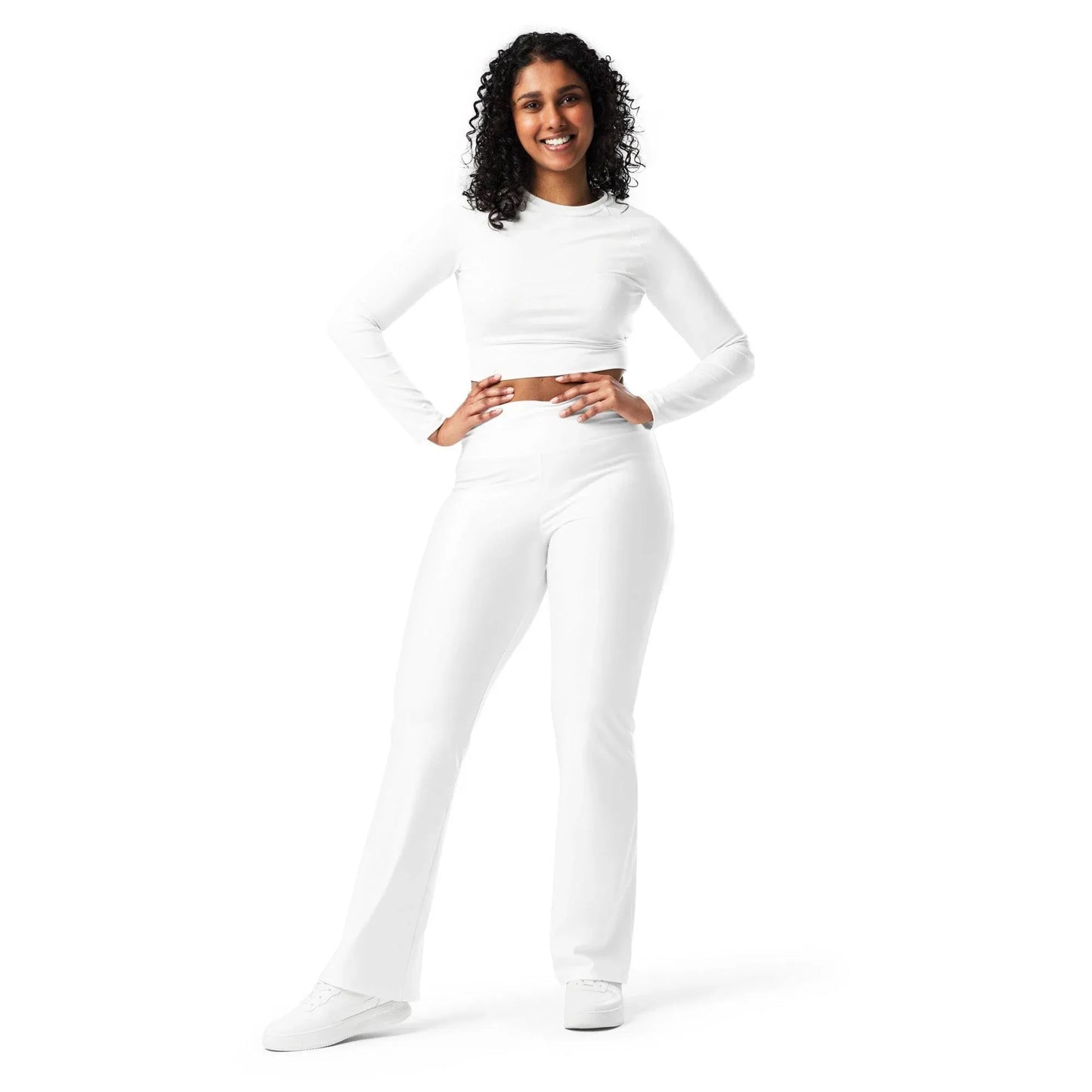 weisse-high-waist-flare-leggings-flare-leggings-jlr-design-4 - JLR Design