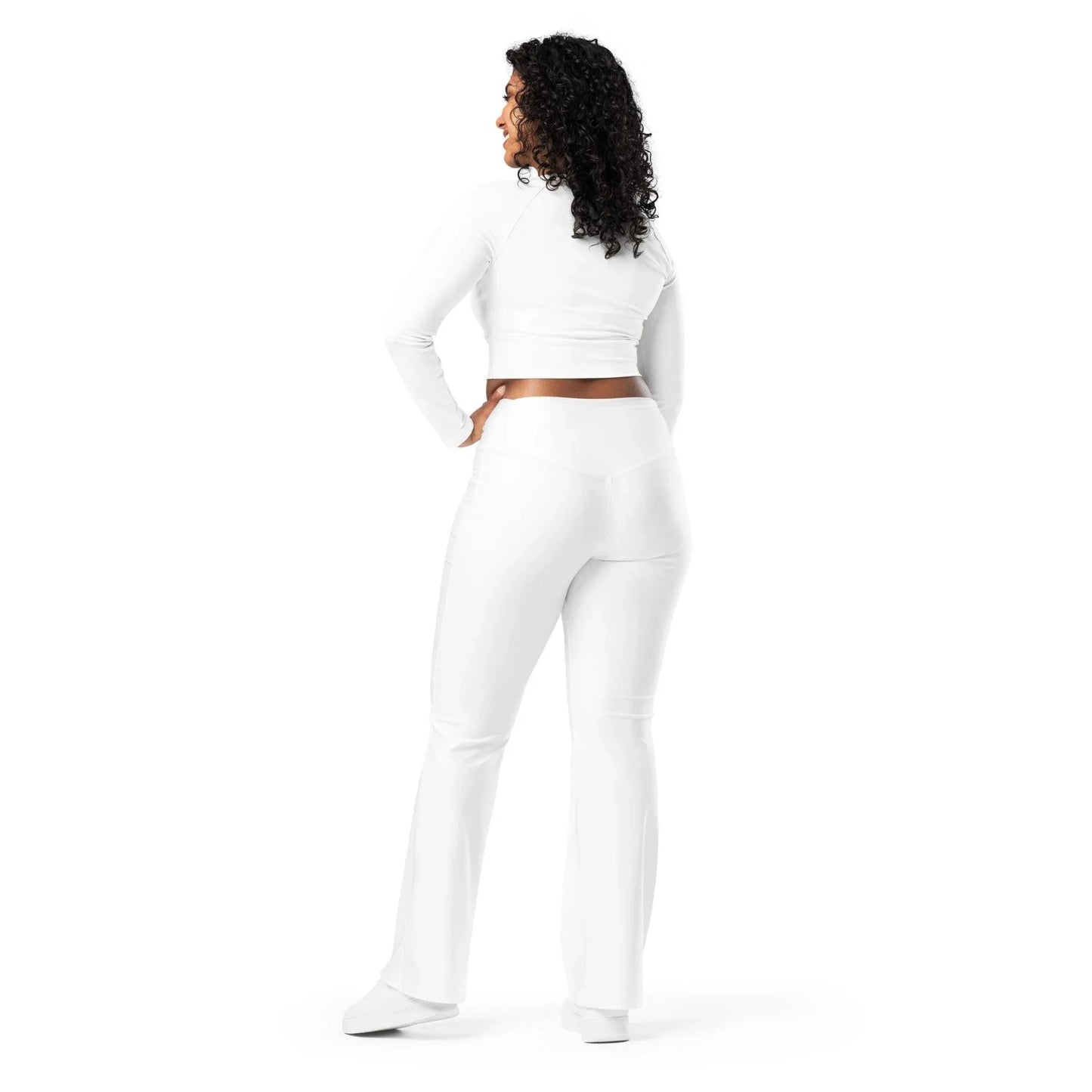 weisse-high-waist-flare-leggings-flare-leggings-jlr-design-5 - JLR Design