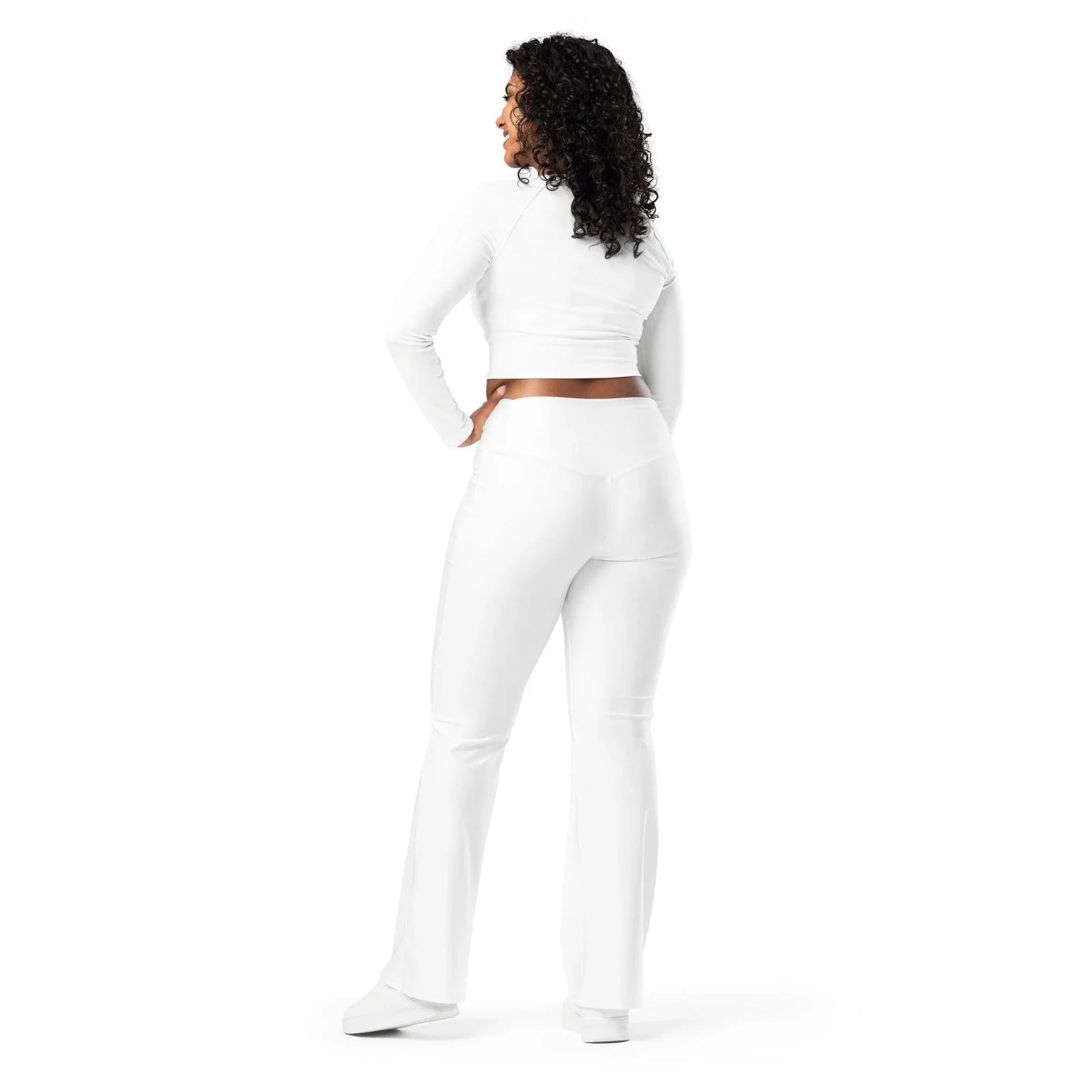 weisse-high-waist-flare-leggings-flare-leggings-jlr-design-5 - JLR Design