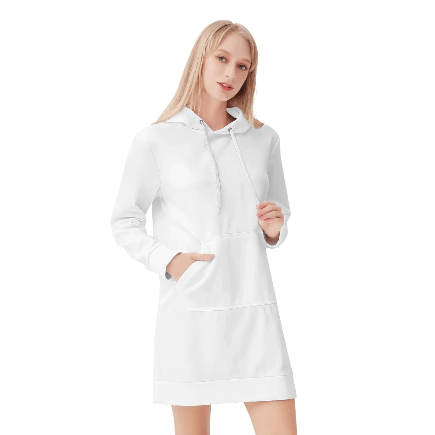 weisses-damen-hoodiekleid-warmes-velvet-kapuzenkleid-aus-weichem-samt-fleece-hoodiekleid-jlr-design-1 - JLR Design
