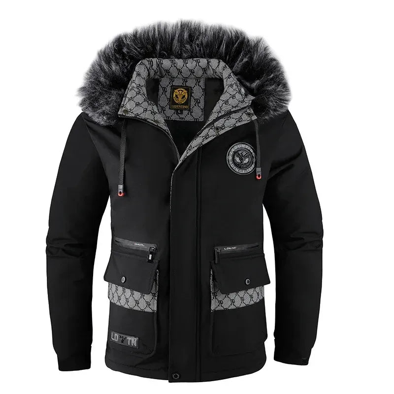 wetterfeste-solid-style-pufferjacke-mit-kapuze-warme-steppjacke-fur-herren-and-damen-jacke-jlr-design-6 - JLR Design