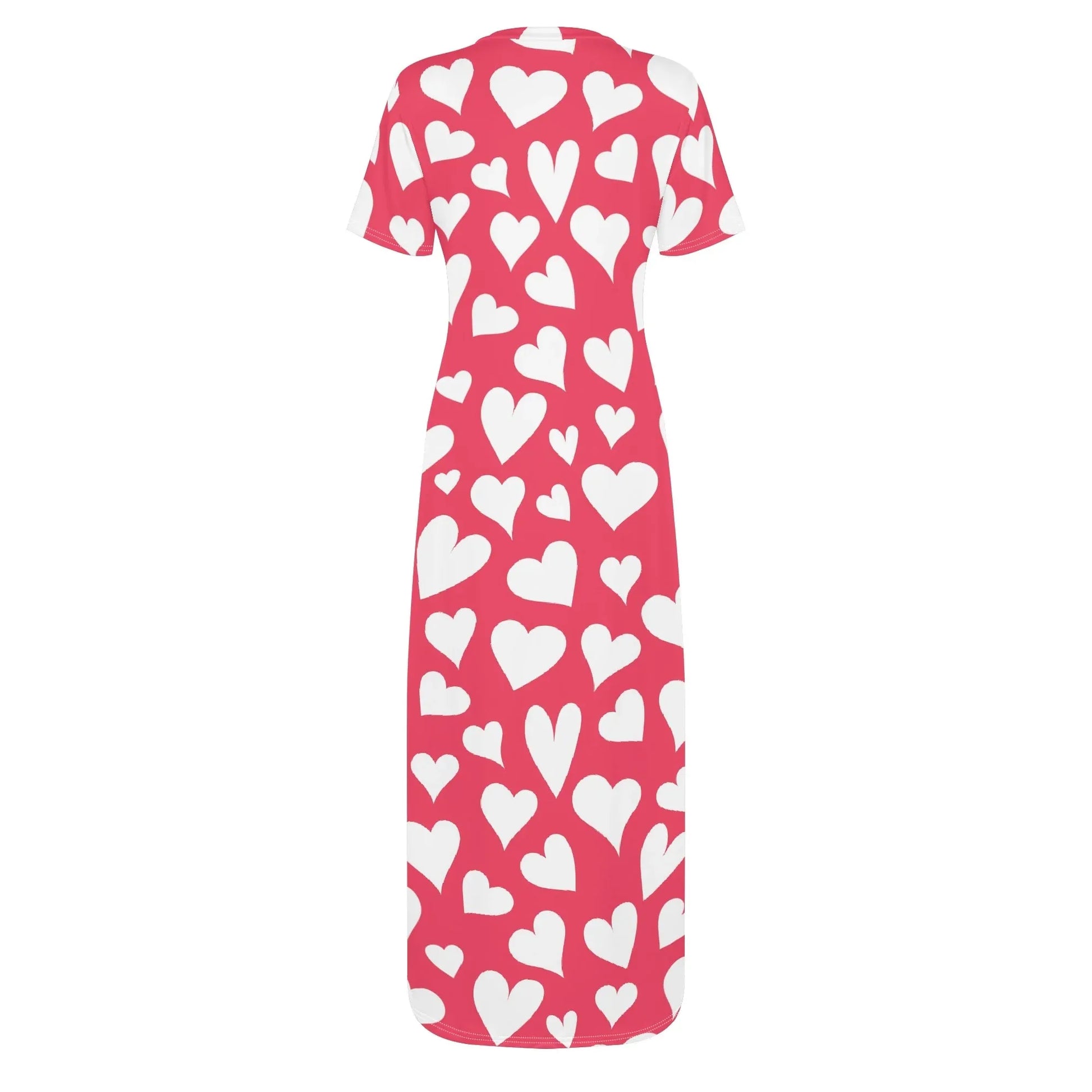 white-hearts-short-sleeve-long-dress-long-dress-jlr-design-4 - JLR Design