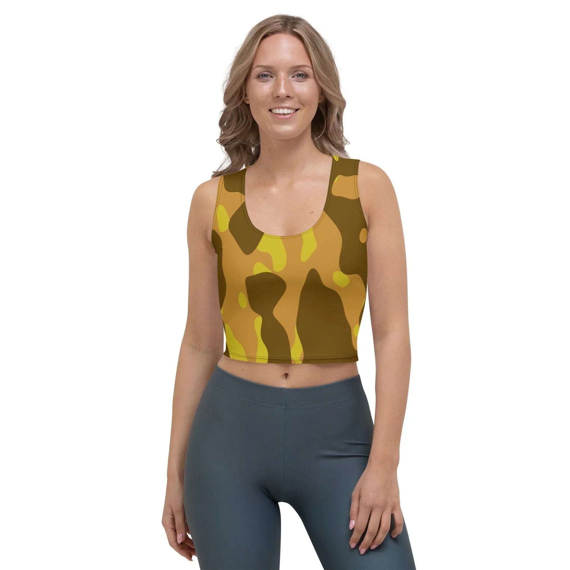 yellow-camouflage-damen-crop-top-crop-top-jlr-design-1 - JLR Design