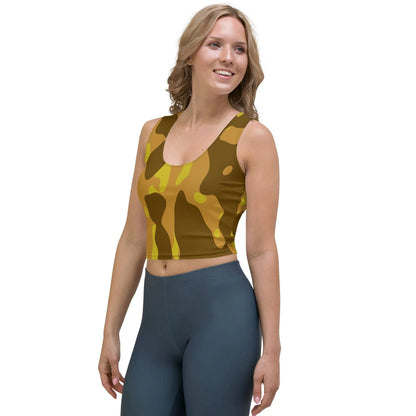 yellow-camouflage-damen-crop-top-crop-top-jlr-design-3 - JLR Design