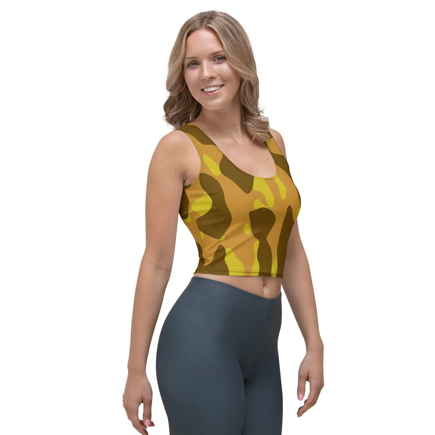 yellow-camouflage-damen-crop-top-crop-top-jlr-design-4 - JLR Design