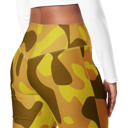 yellow-camouflage-high-waist-flare-leggings-flare-leggings-jlr-design-11 - JLR Design