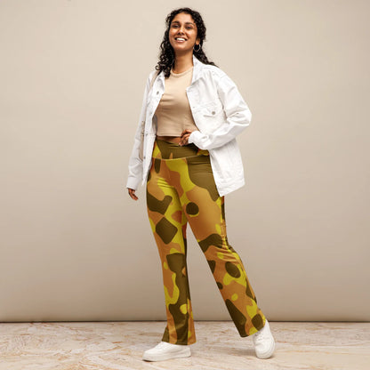 yellow-camouflage-high-waist-flare-leggings-flare-leggings-jlr-design-2 - JLR Design