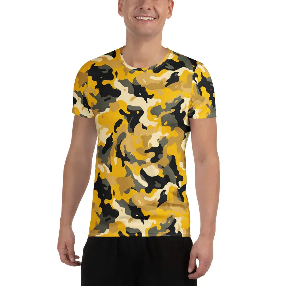 yellow-camouflage-v2-sport-t-shirt-fur-herren-sport-t-shirt-jlr-design-1 - JLR Design