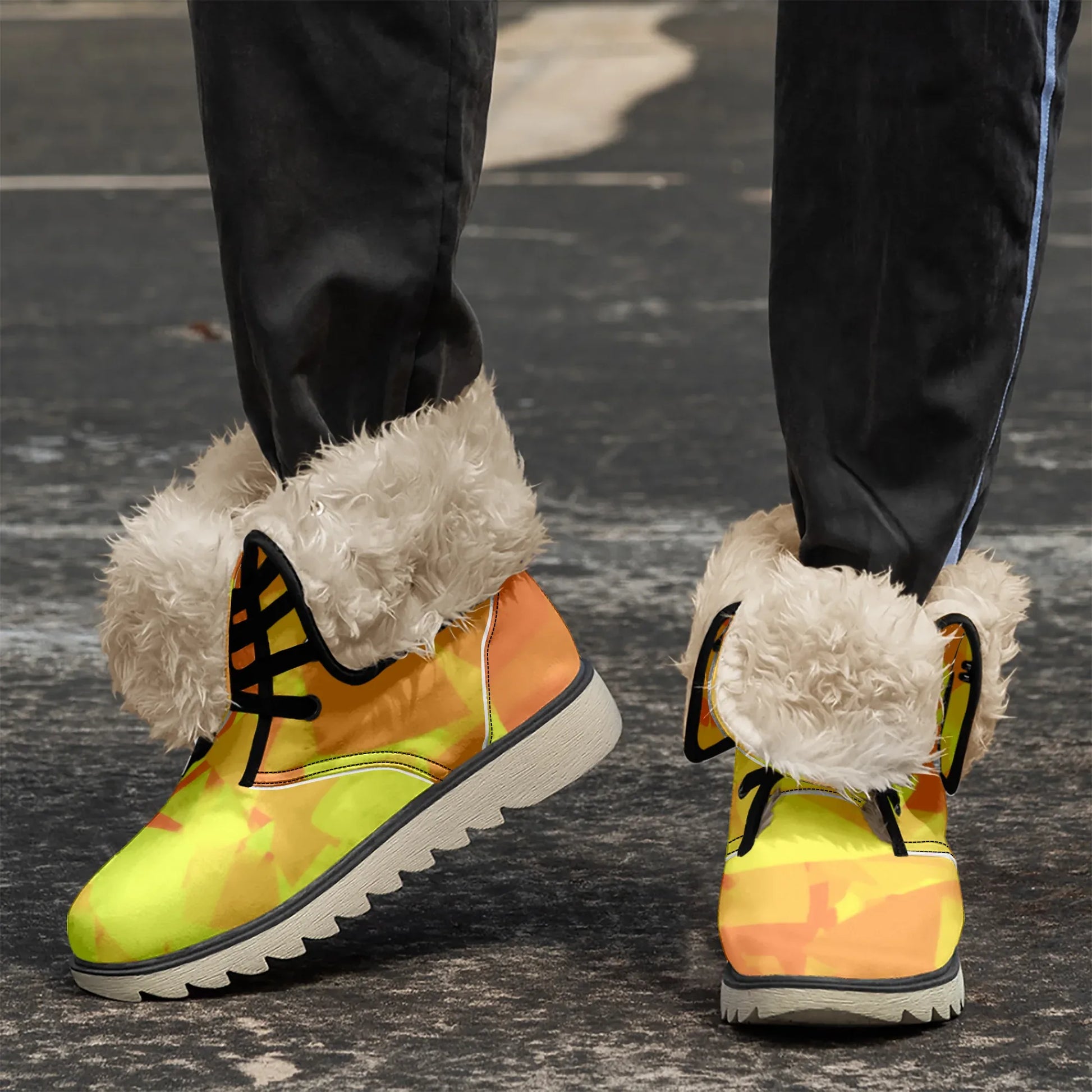 yellow-crystal-chic-boots-mit-pluschfutter-stiefel-jlr-design-3 - JLR Design