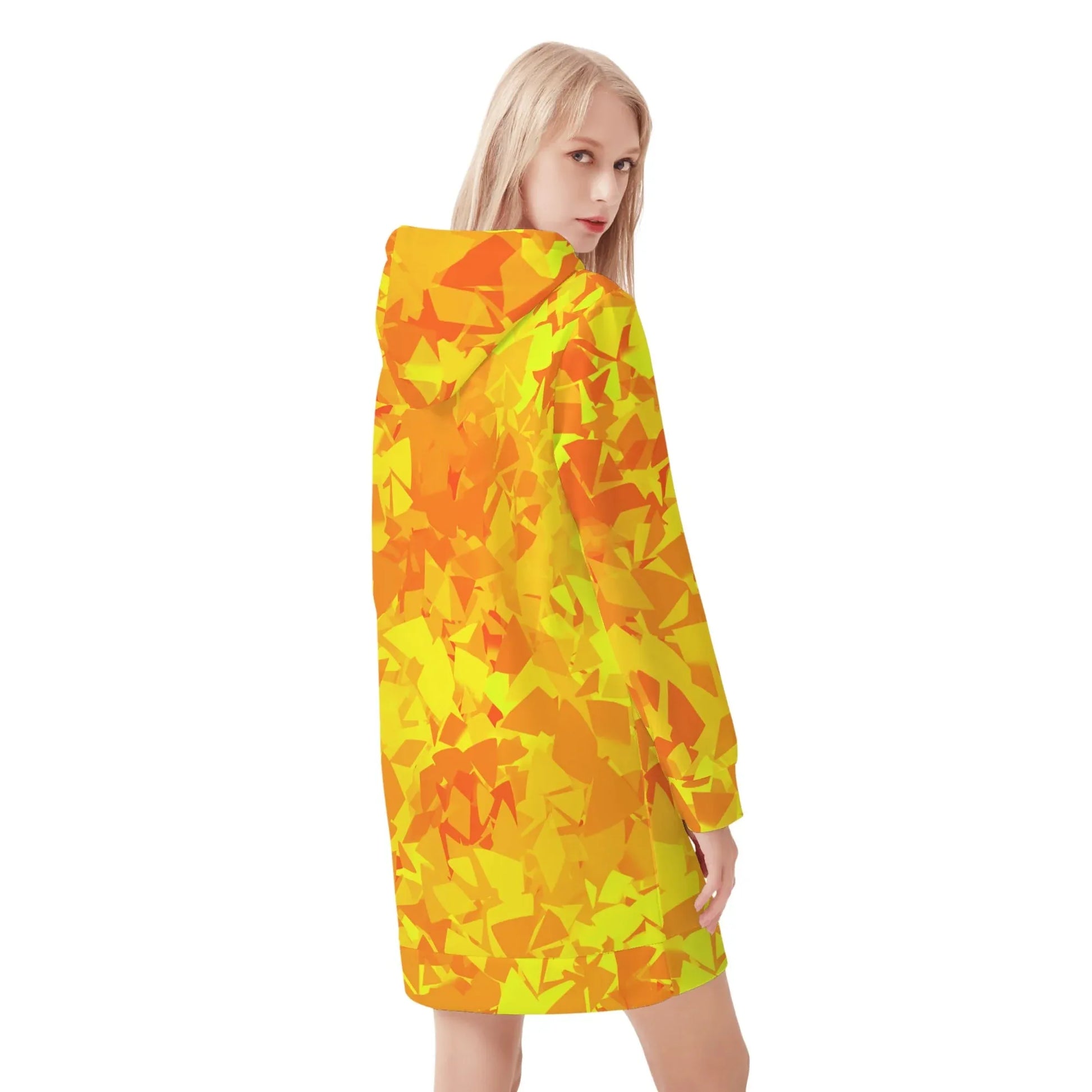 yellow-crystal-damen-hoodiekleid-warmes-velvet-kapuzenkleid-aus-weichem-samt-fleece-hoodiekleid-jlr-design-2 - JLR Design