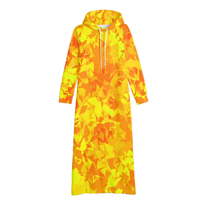 yellow-crystal-damen-maxi-hoodiekleid-knochellanges-kapuzenkleid-aus-weich-angerautem-fleece-hoodiekleid-jlr-design-4 - JLR Design