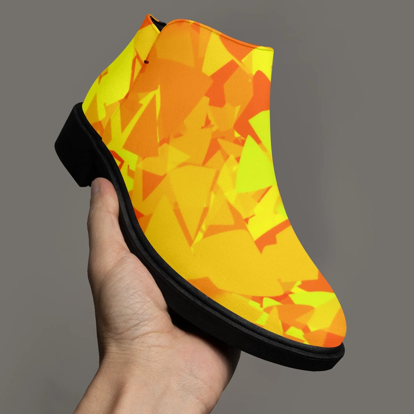 yellow-crystal-elegante-reissverschluss-stiefeletten-stiefeletten-jlr-design-3 - JLR Design