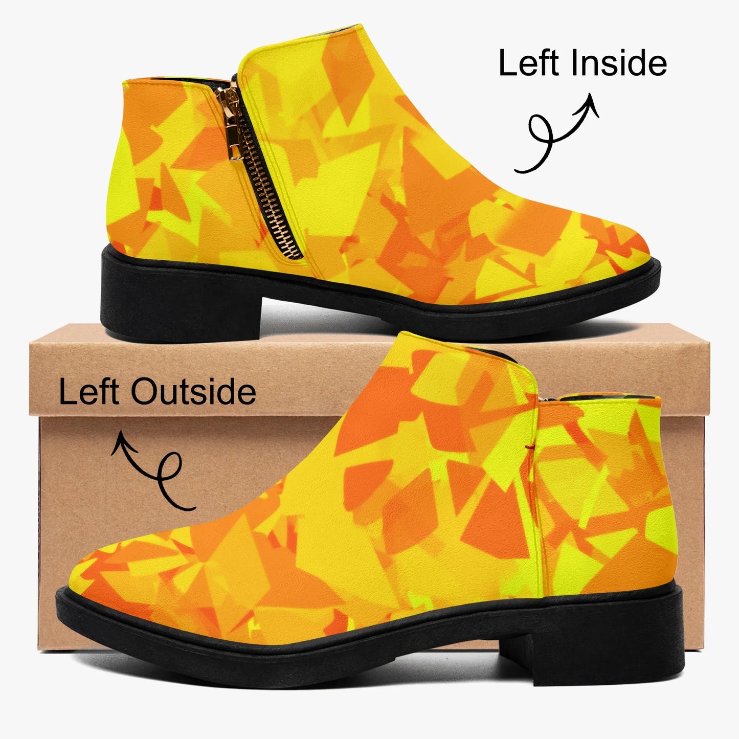 yellow-crystal-elegante-reissverschluss-stiefeletten-stiefeletten-jlr-design-4 - JLR Design