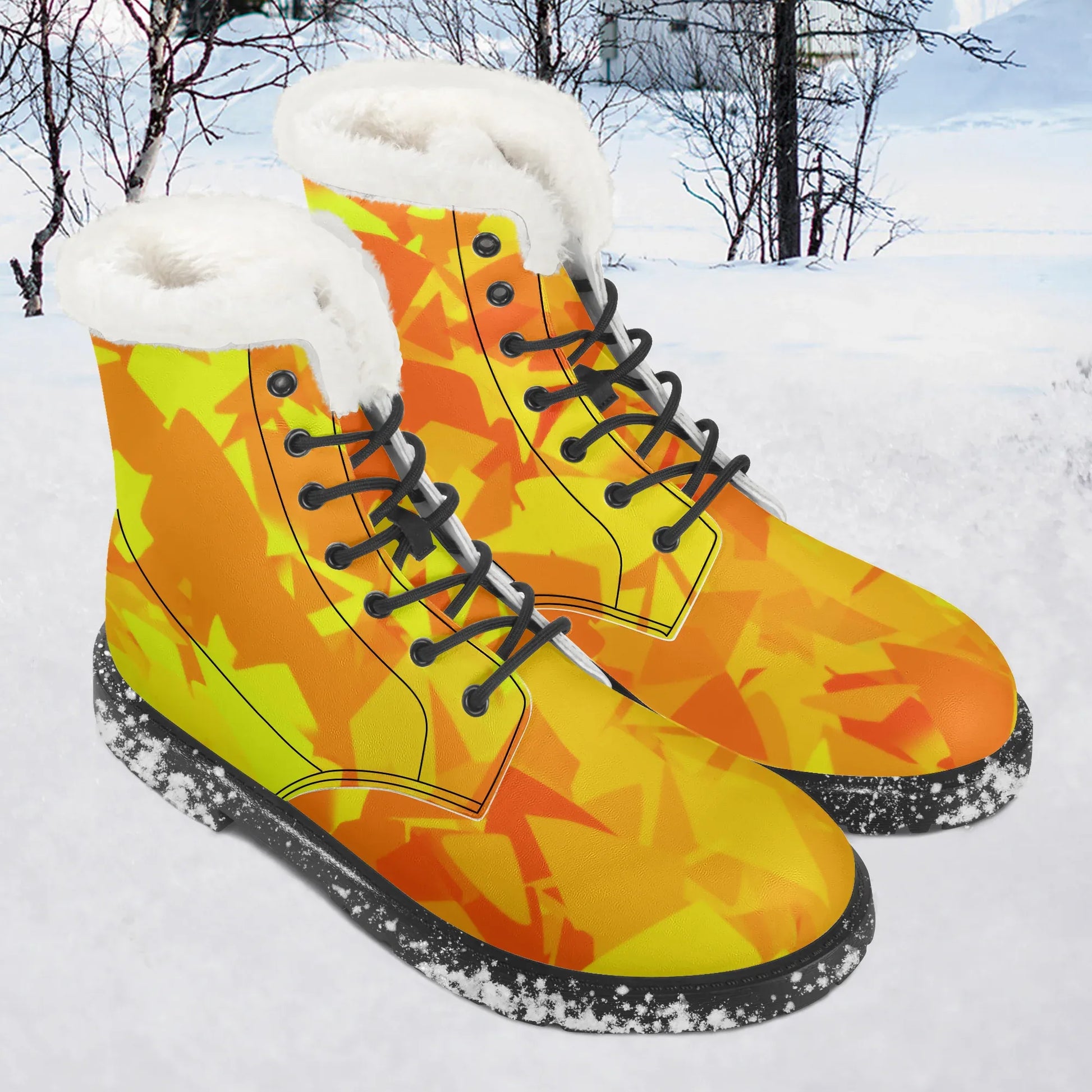 yellow-crystal-faux-fur-leder-boots-boots-jlr-design-1 - JLR Design