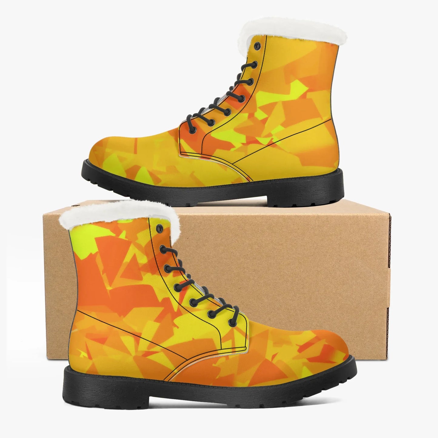 yellow-crystal-faux-fur-leder-boots-boots-jlr-design-5 - JLR Design