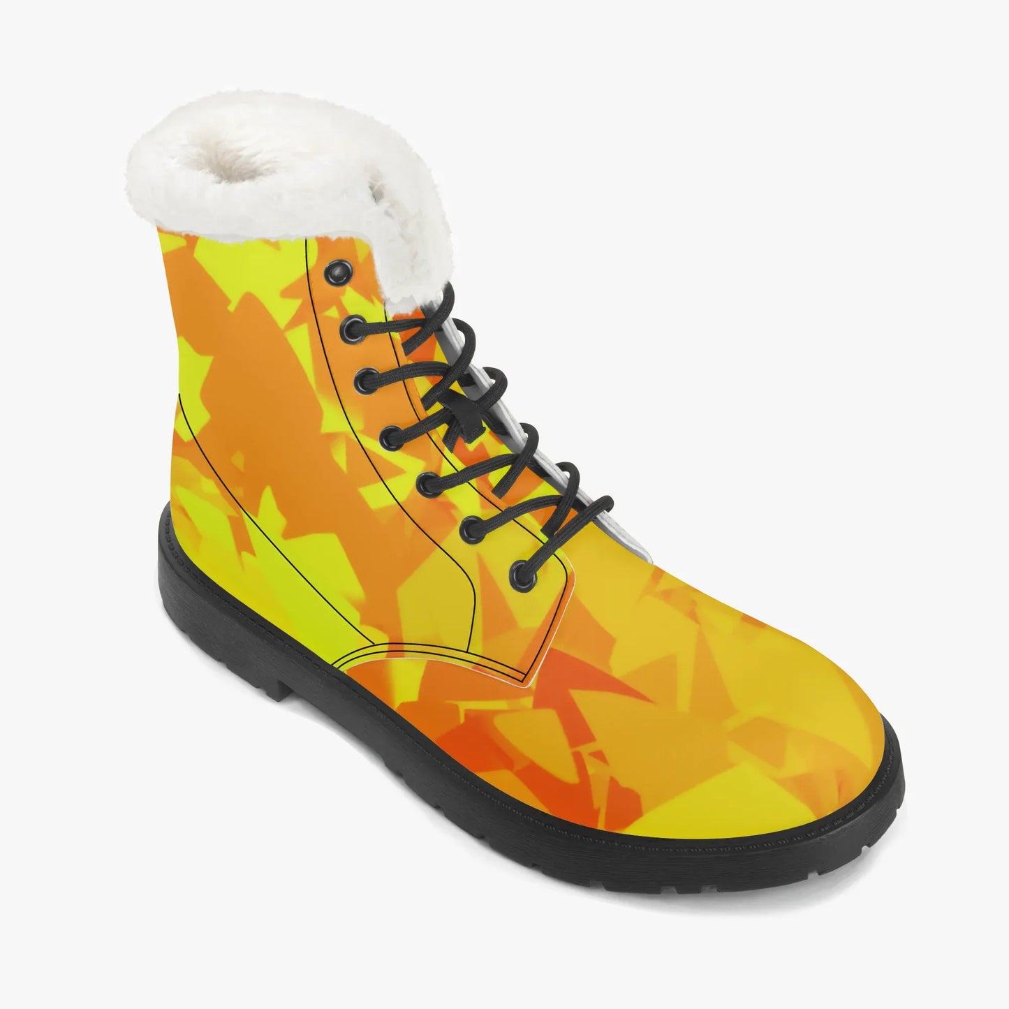 yellow-crystal-faux-fur-leder-boots-boots-jlr-design-7 - JLR Design