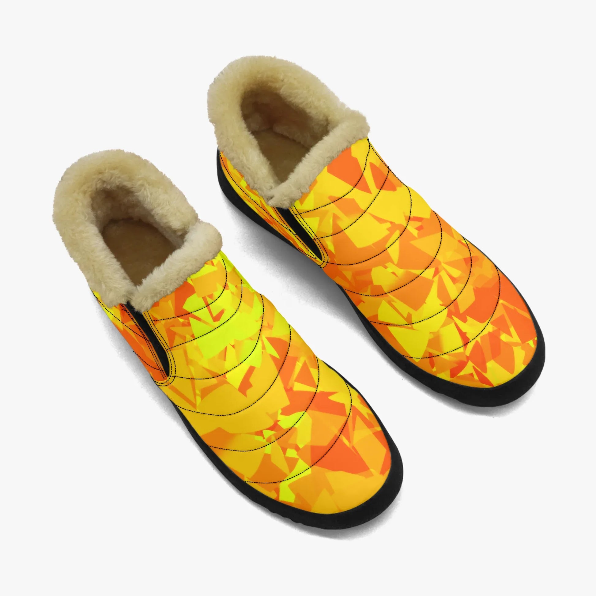 yellow-crystal-faux-fur-slipper-slipper-jlr-design-2 - JLR Design