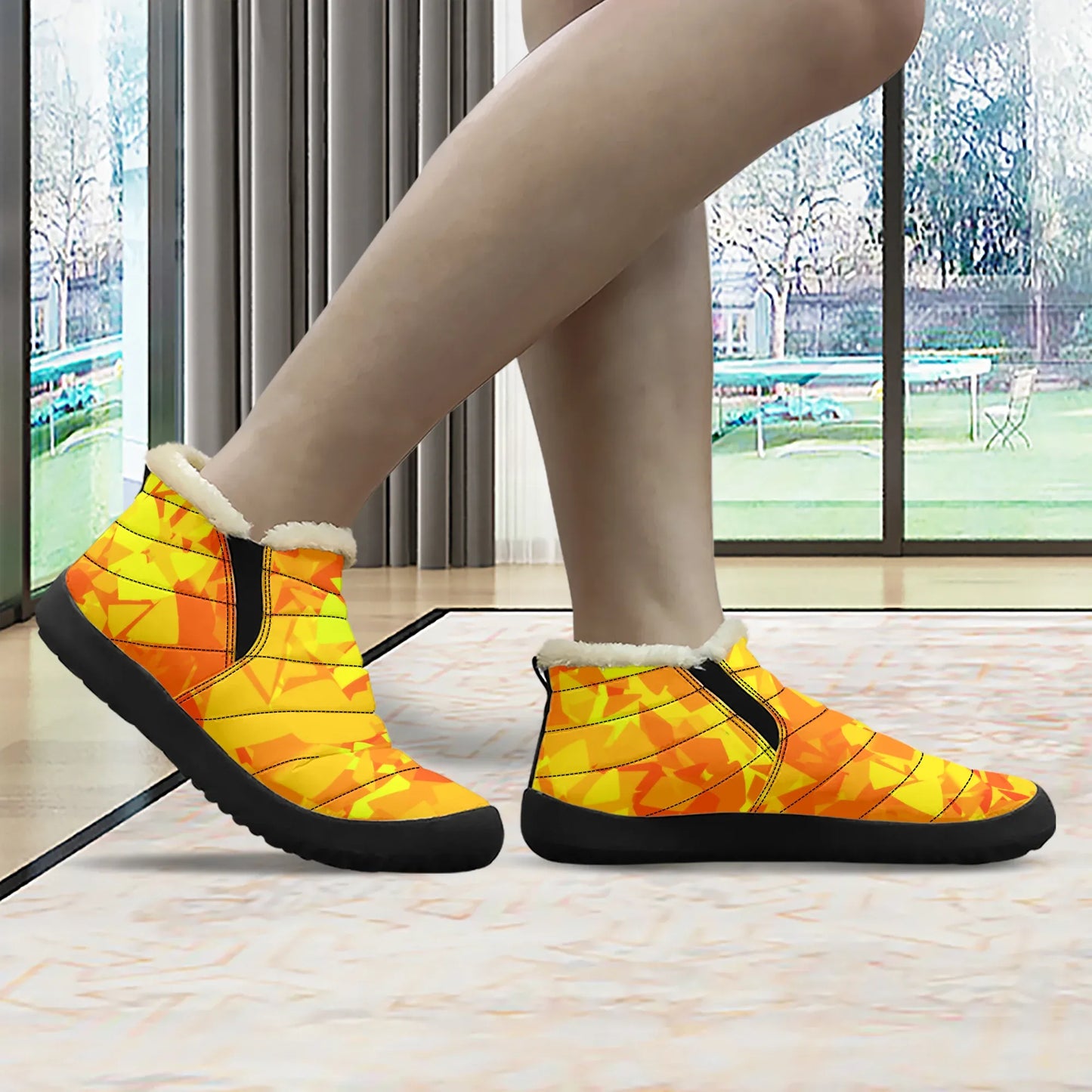 yellow-crystal-faux-fur-slipper-slipper-jlr-design-3 - JLR Design