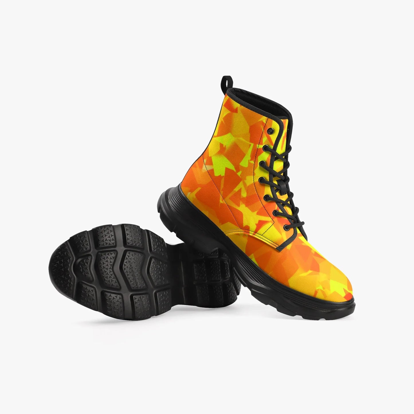 yellow-crystal-leather-chunky-boots-boots-jlr-design-2 - JLR Design