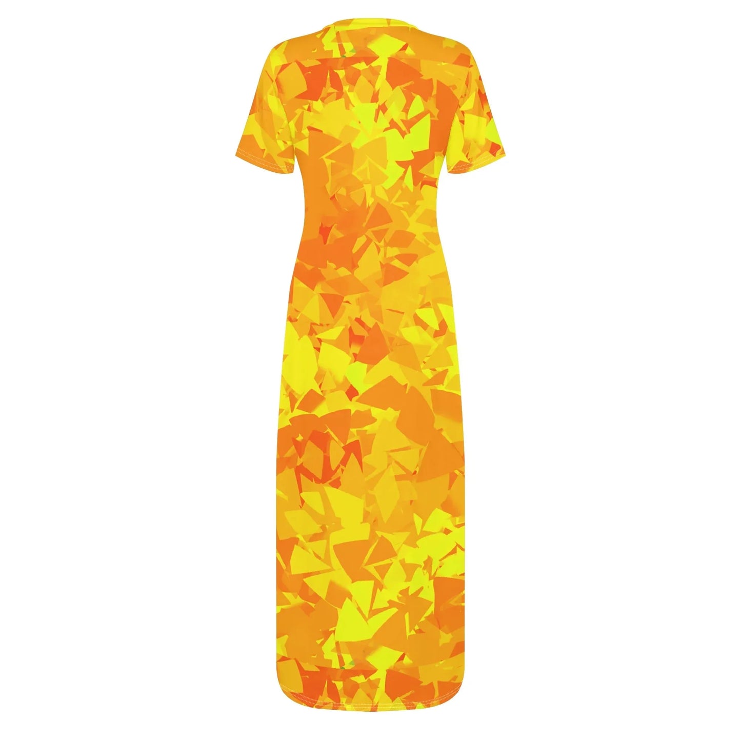 yellow-crystal-short-sleeve-long-dress-long-dress-jlr-design-4 - JLR Design