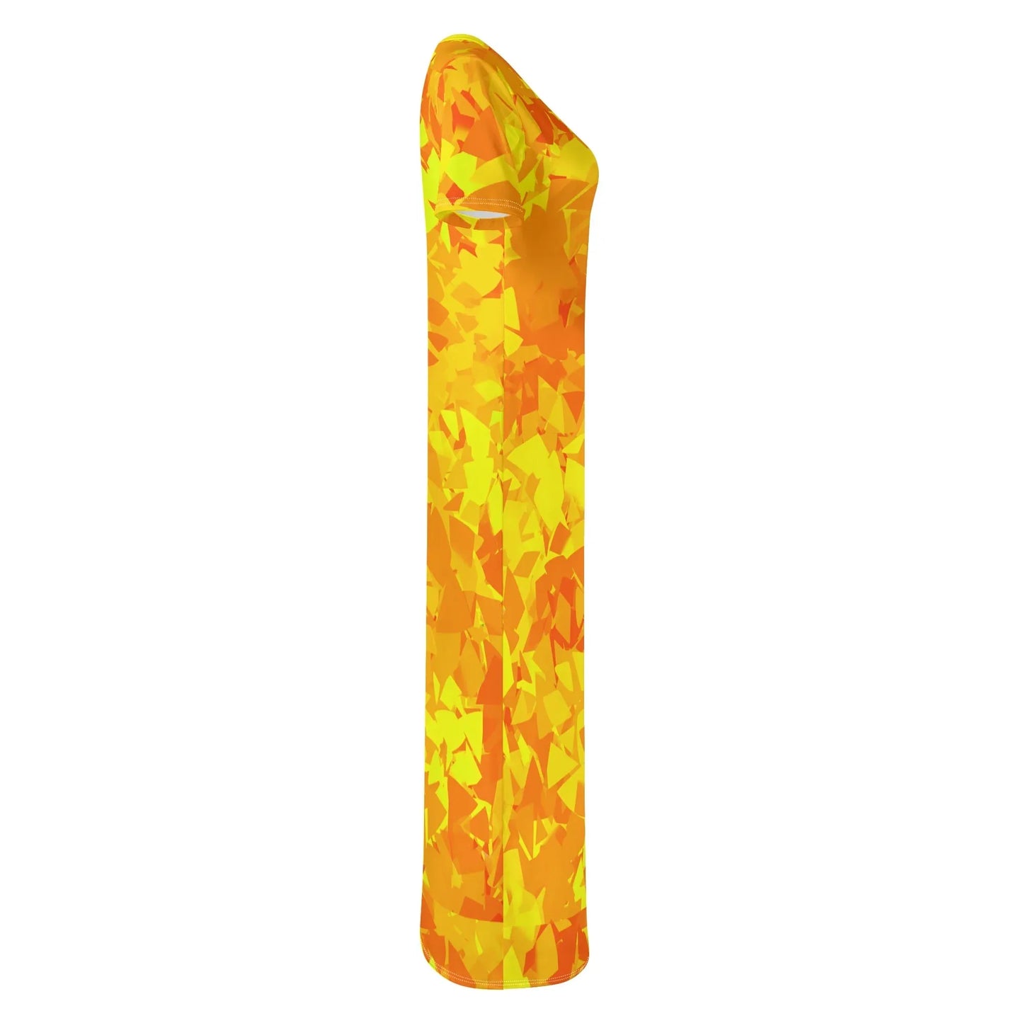 yellow-crystal-short-sleeve-long-dress-long-dress-jlr-design-5 - JLR Design