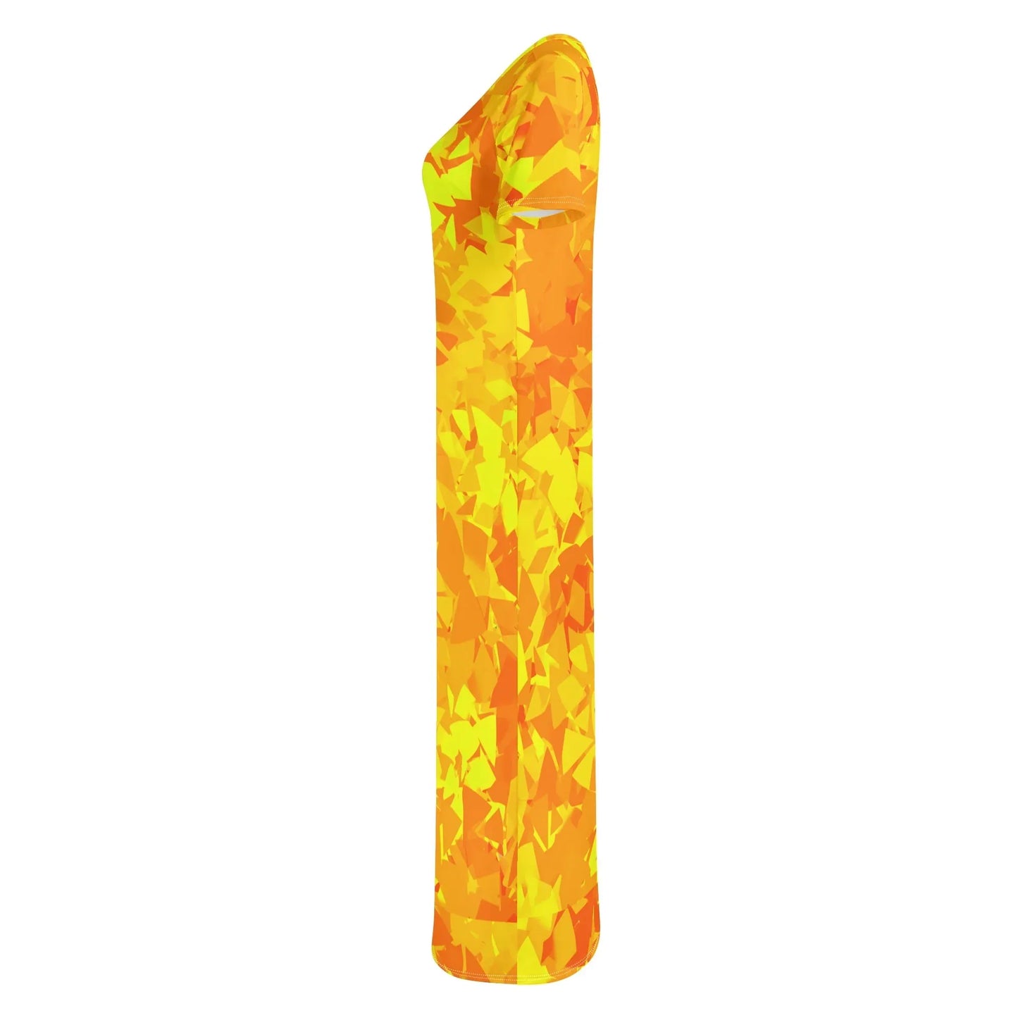 yellow-crystal-short-sleeve-long-dress-long-dress-jlr-design-6 - JLR Design
