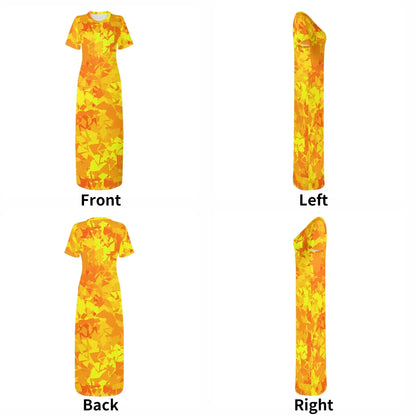 yellow-crystal-short-sleeve-long-dress-long-dress-jlr-design-7 - JLR Design