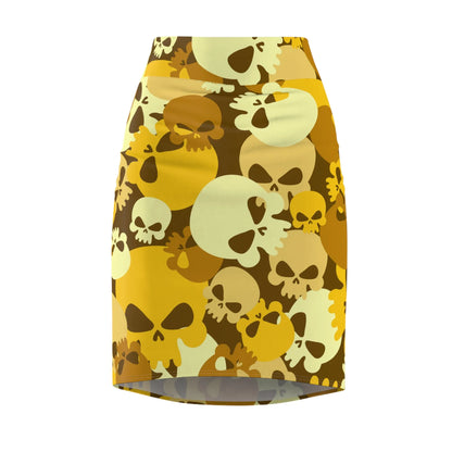 yellow-skull-bleistiftrock-fur-damen-eleganter-mid-waist-rock-mit-stretch-komfort-bleistiftrock-jlr-design-4 - JLR Design