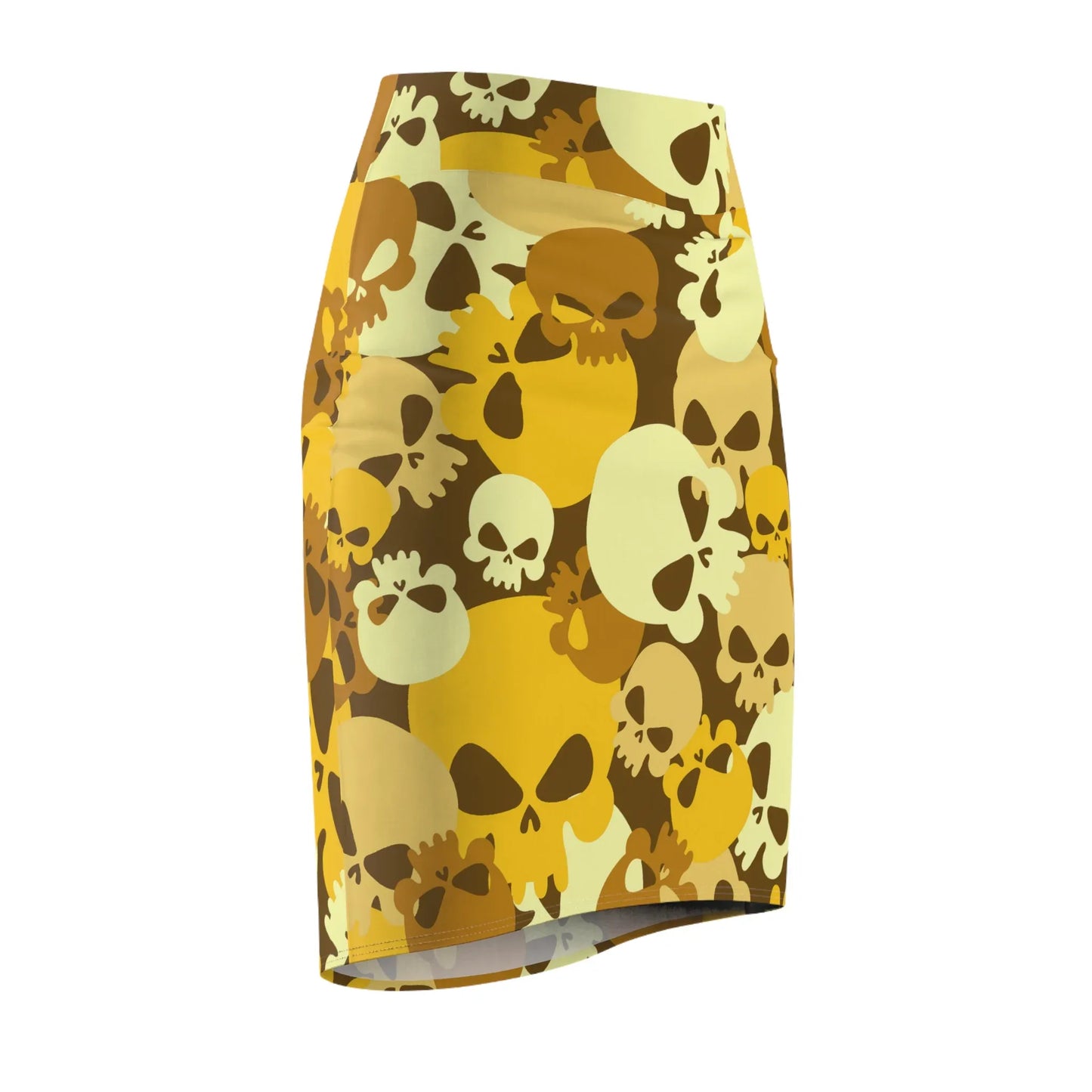 yellow-skull-bleistiftrock-fur-damen-eleganter-mid-waist-rock-mit-stretch-komfort-bleistiftrock-jlr-design-6 - JLR Design