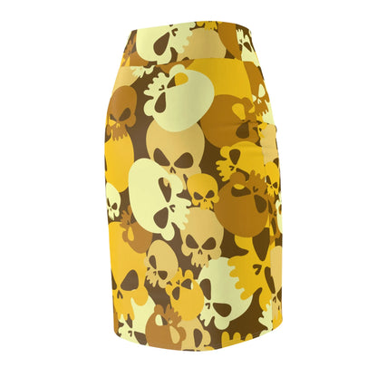 yellow-skull-bleistiftrock-fur-damen-eleganter-mid-waist-rock-mit-stretch-komfort-bleistiftrock-jlr-design-7 - JLR Design