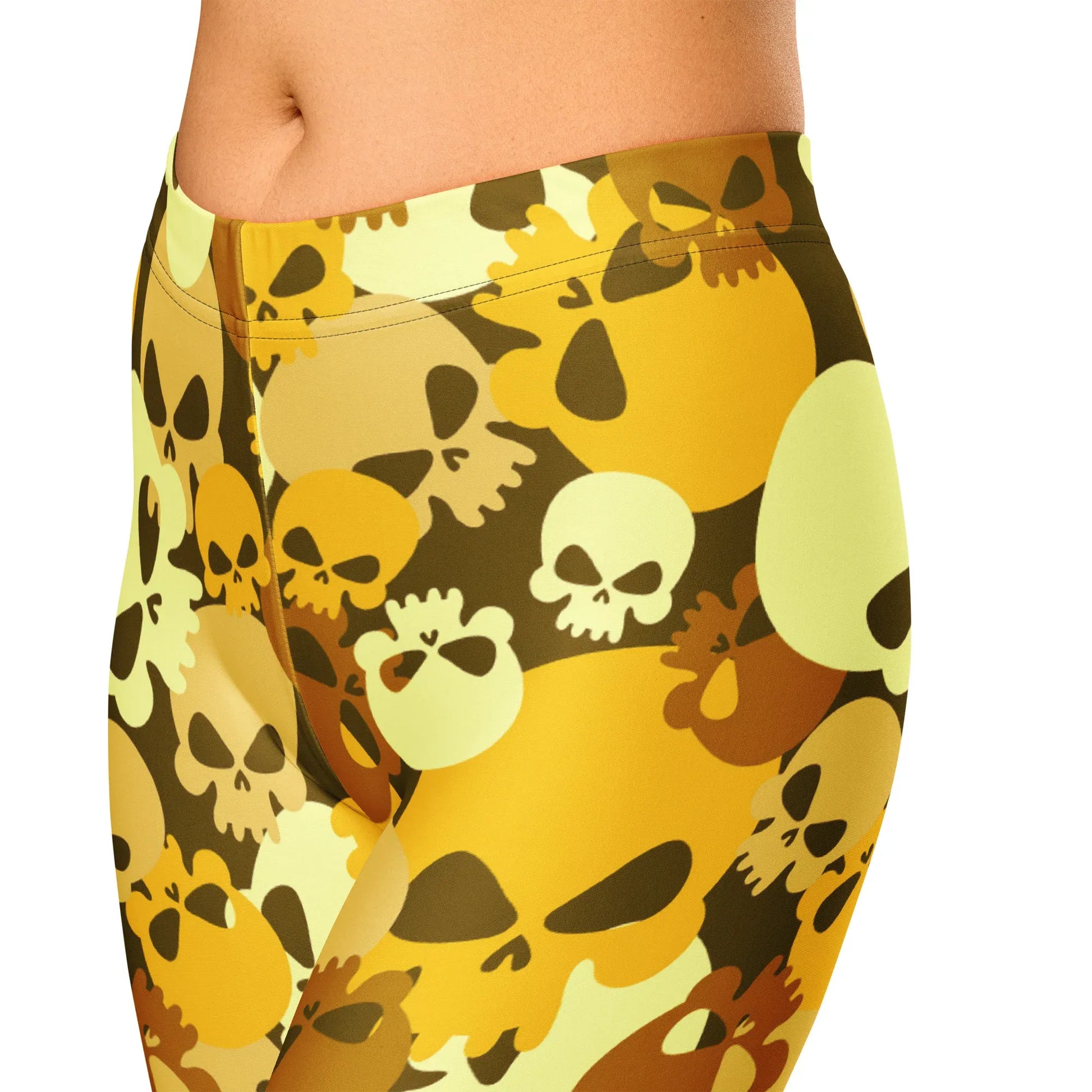yellow-skull-damen-capri-leggings-capri-leggings-jlr-design-2 - JLR Design
