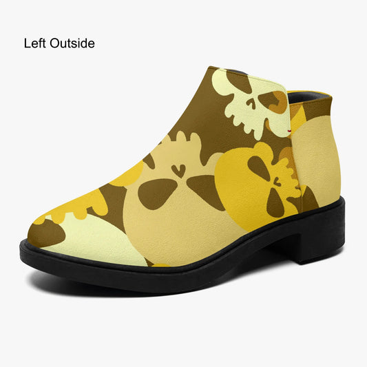 yellow-skull-elegante-reissverschluss-stiefeletten-stiefeletten-jlr-design-1 - JLR Design