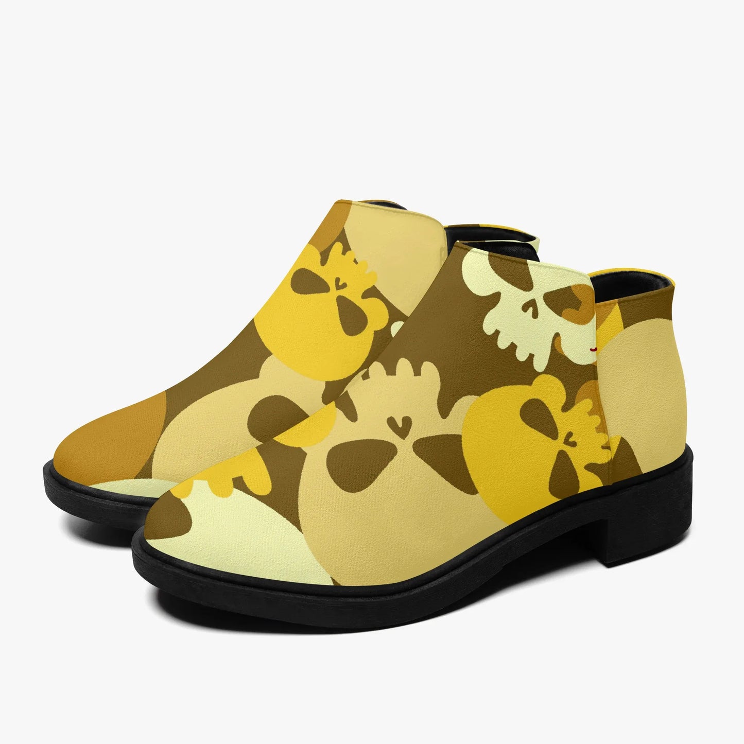 yellow-skull-elegante-reissverschluss-stiefeletten-stiefeletten-jlr-design-6 - JLR Design