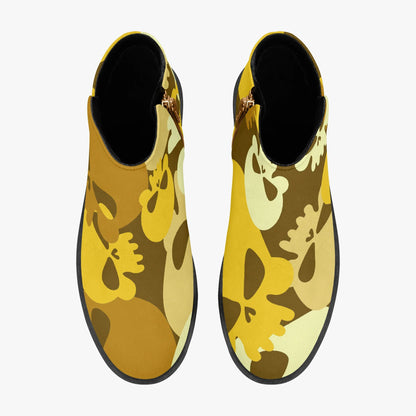 yellow-skull-elegante-reissverschluss-stiefeletten-stiefeletten-jlr-design-7 - JLR Design
