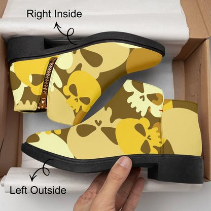 yellow-skull-elegante-reissverschluss-stiefeletten-stiefeletten-jlr-design-8 - JLR Design