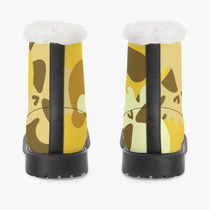yellow-skull-faux-fur-leder-boots-boots-jlr-design-6 - JLR Design