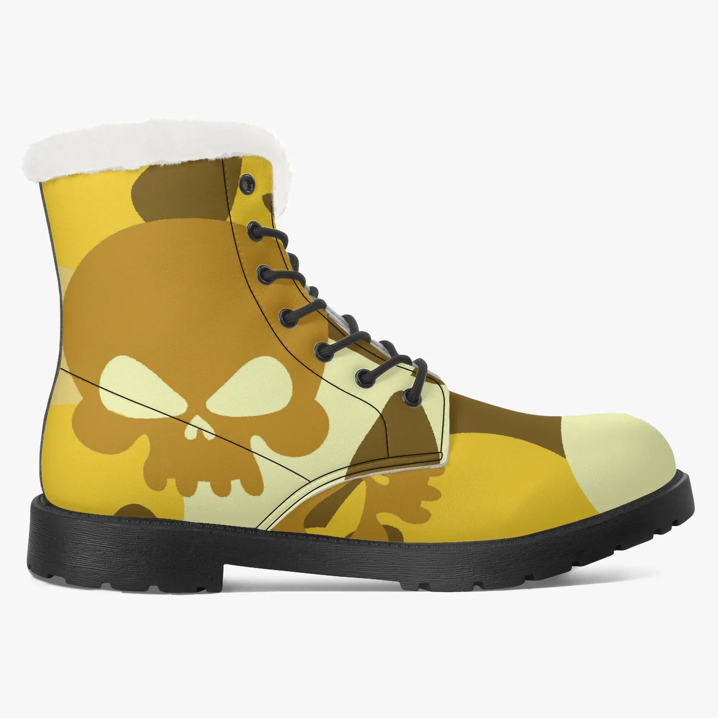 yellow-skull-faux-fur-leder-boots-boots-jlr-design-8 - JLR Design