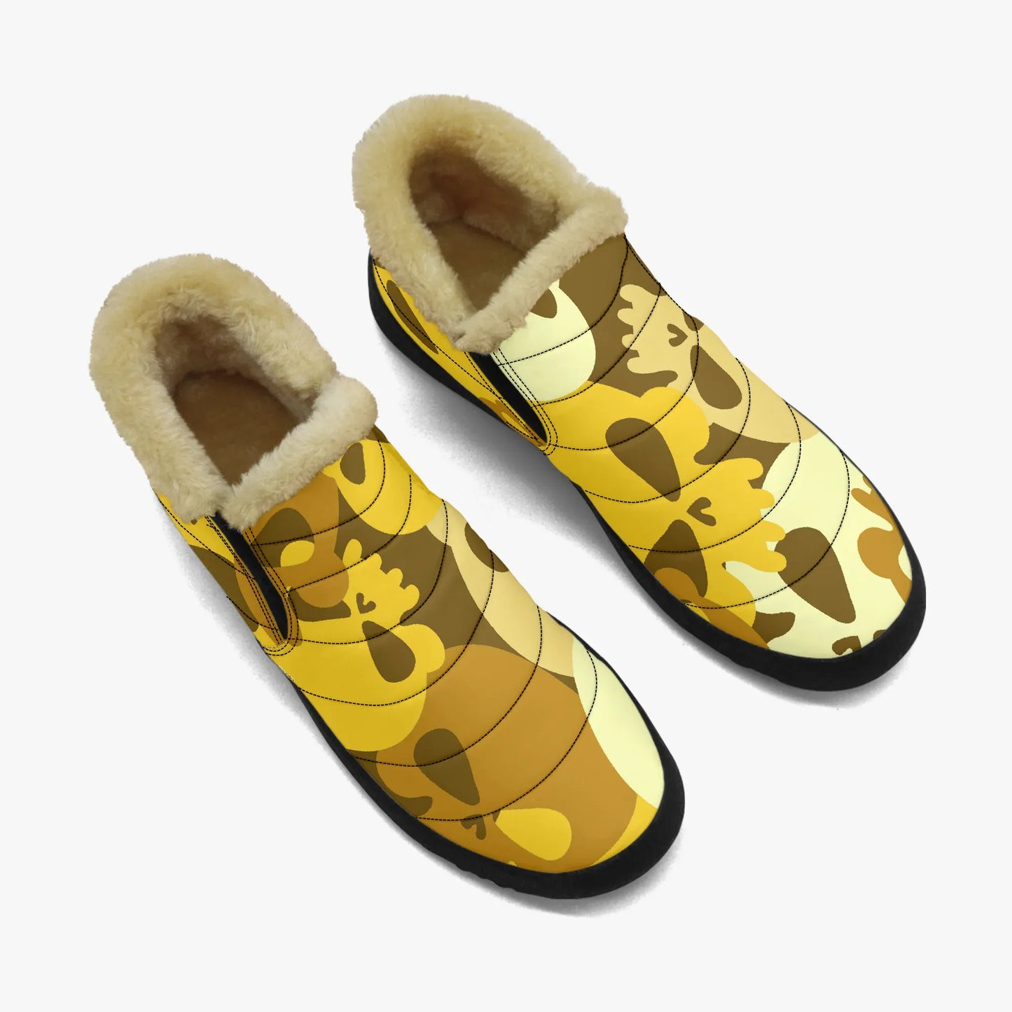 yellow-skull-faux-fur-slipper-slipper-jlr-design-2 - JLR Design