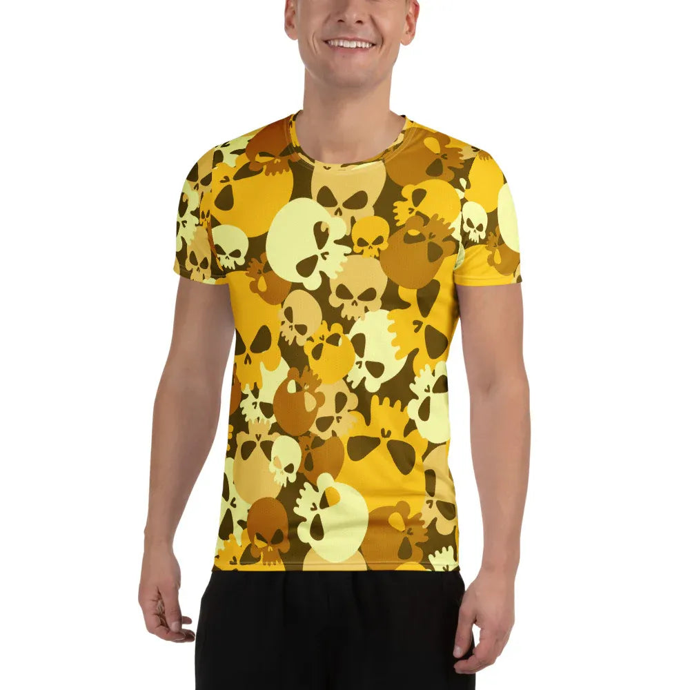 yellow-skull-sport-t-shirt-fur-herren-sport-t-shirt-jlr-design-1 - JLR Design