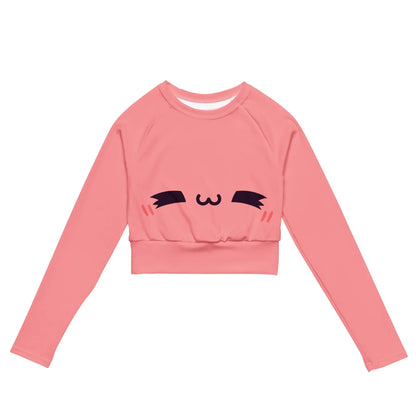 zufriedener-kawaii-long-sleeve-crop-top-long-sleeve-crop-top-jlr-design-5-85929 - JLR Design