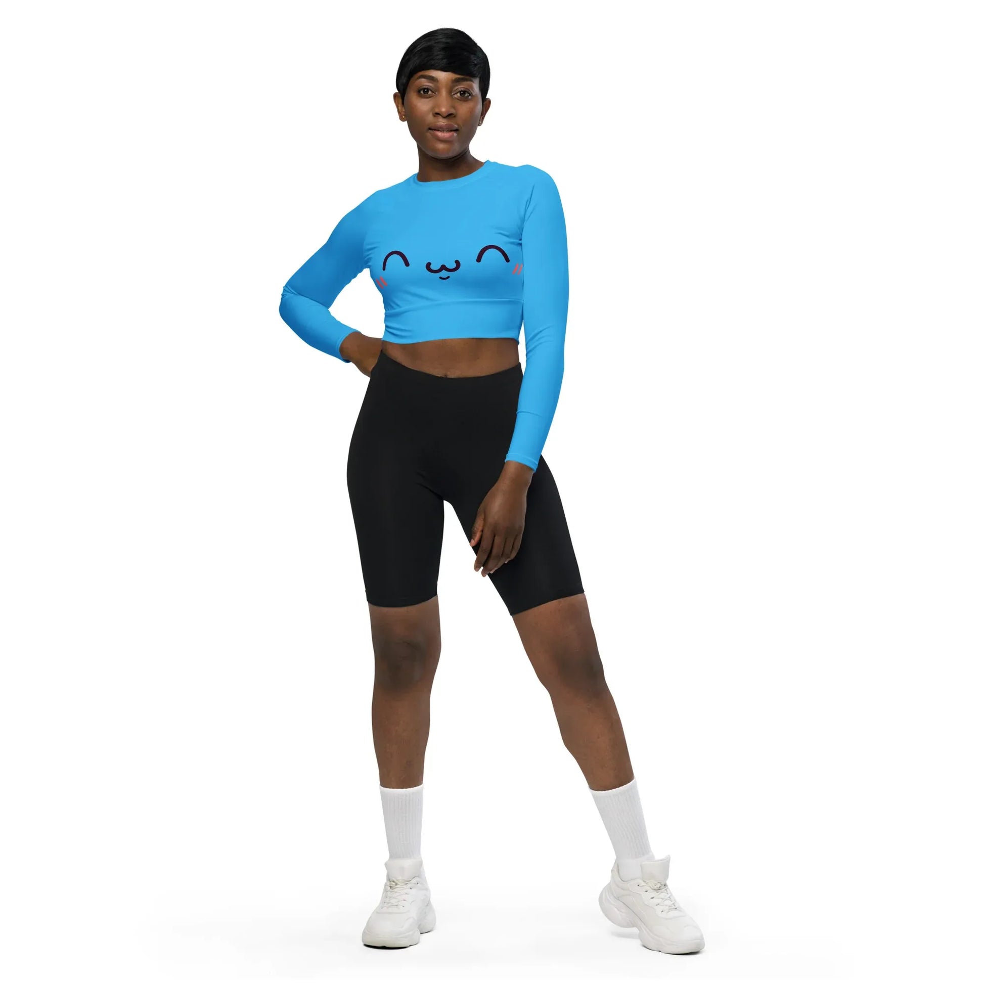 zufriedenes-kawaii-long-sleeve-crop-top-long-sleeve-crop-top-jlr-design-9 - JLR Design