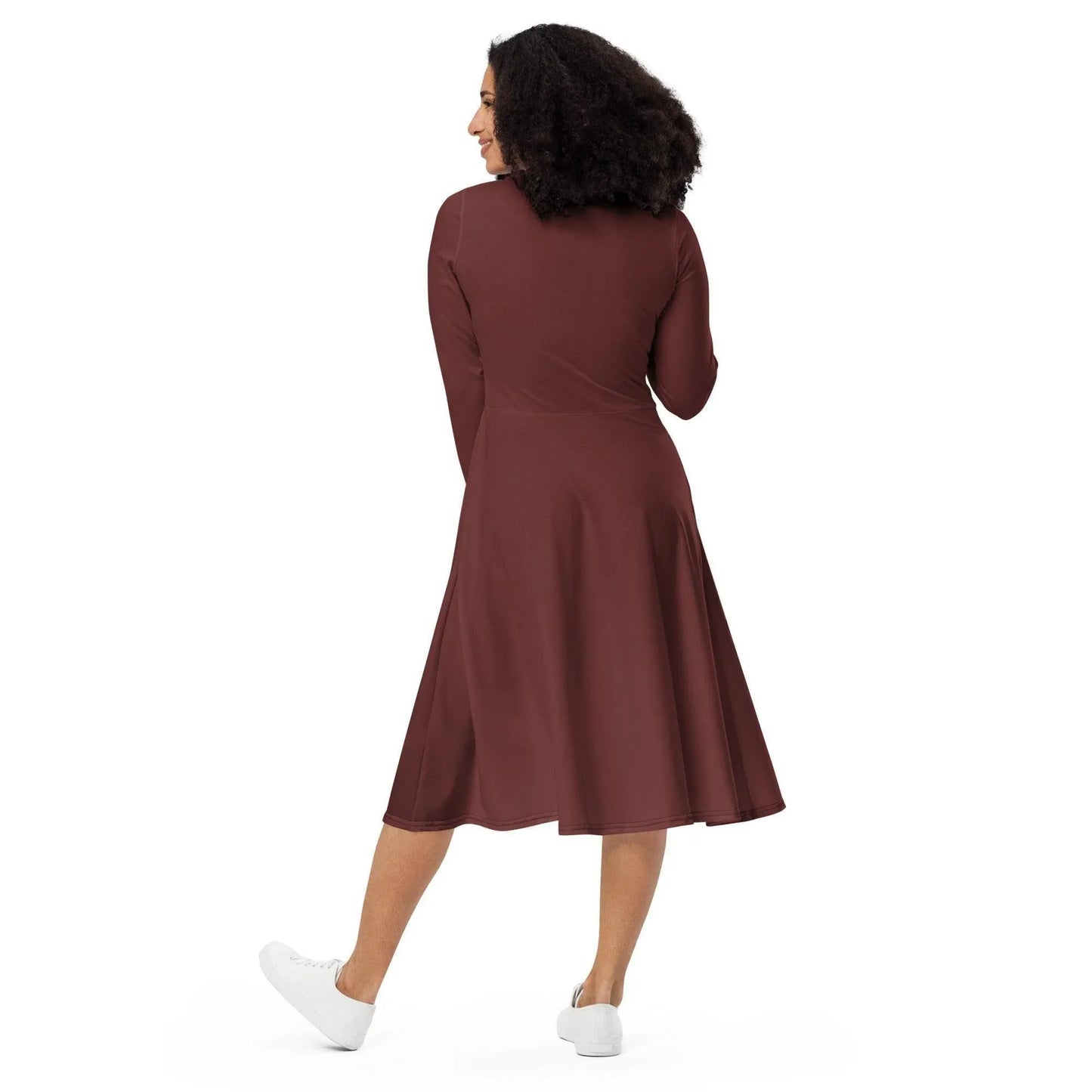 auburn-langarmliges-midikleid-midikleid-jlr-design-4 - JLR Design