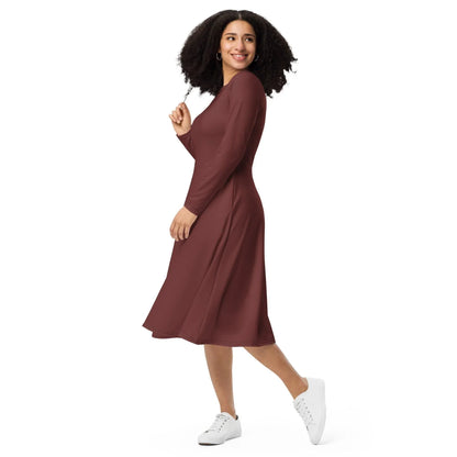 auburn-langarmliges-midikleid-midikleid-jlr-design-6 - JLR Design