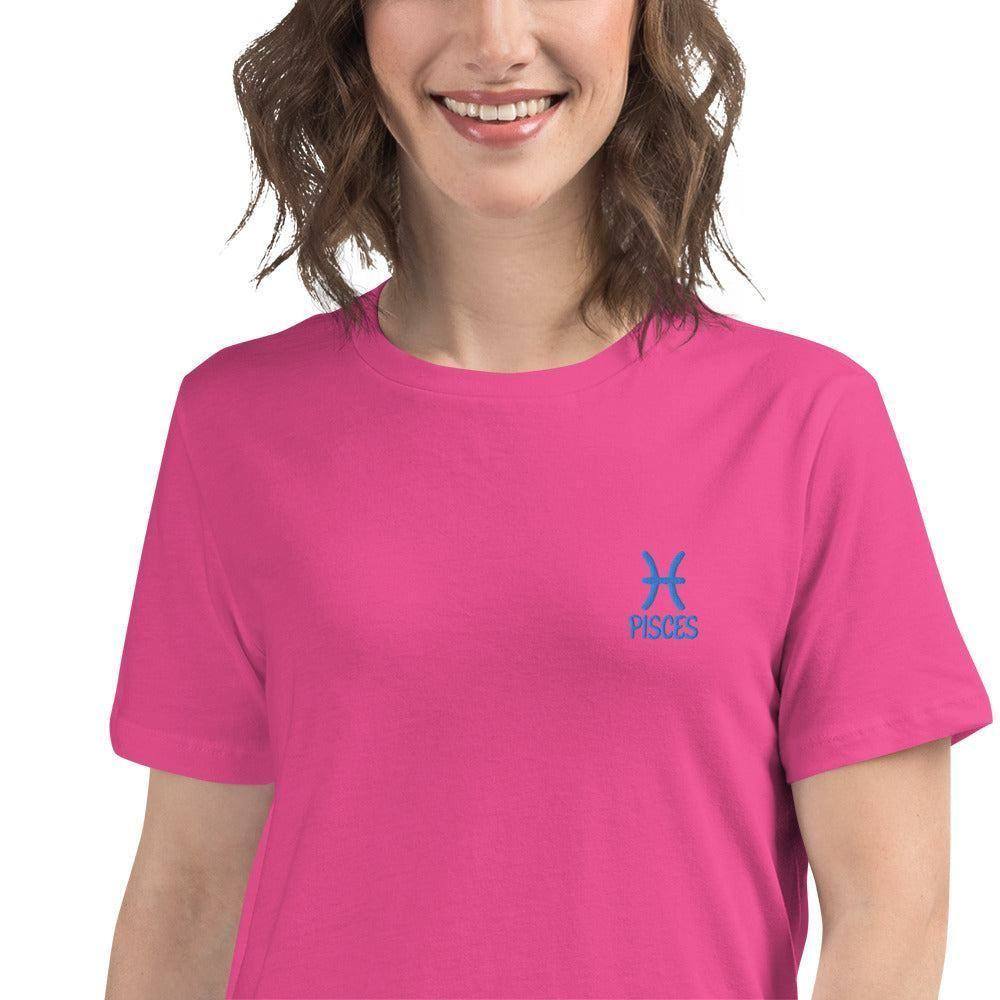 besticktes-sternzeichen-fische-damen-t-shirt-t-shirt-jlr-design-11 - JLR Design