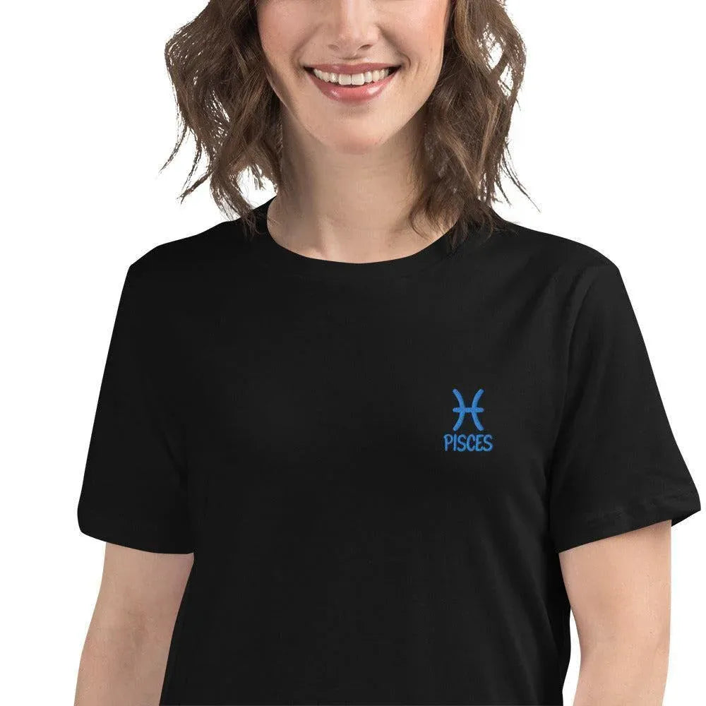 besticktes-sternzeichen-fische-damen-t-shirt-t-shirt-jlr-design-3 - JLR Design