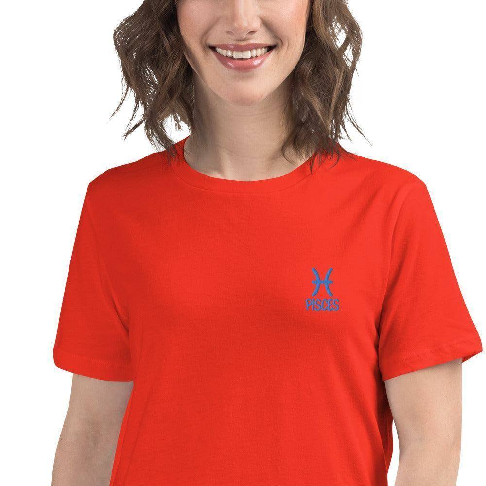 besticktes-sternzeichen-fische-damen-t-shirt-t-shirt-jlr-design-7 - JLR Design