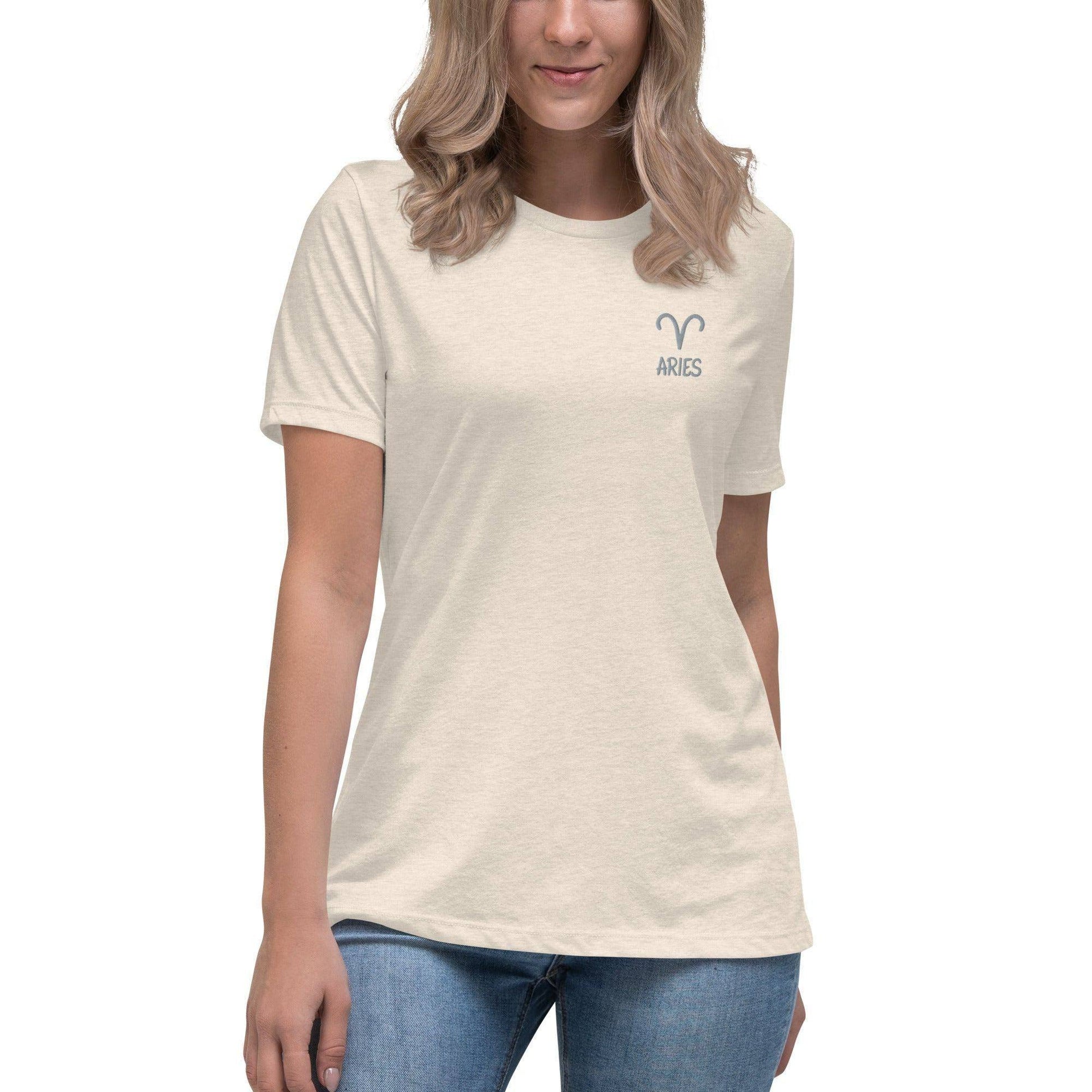 besticktes-sternzeichen-widder-damen-t-shirt-t-shirt-jlr-design-26 - JLR Design